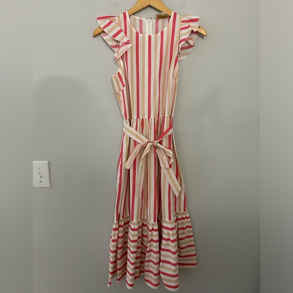 Kate Spade Stripe Poplin Midi Dress - Picture 2 of 7
